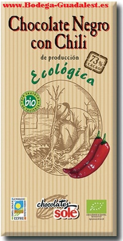 Black organic Chocolate with Chili